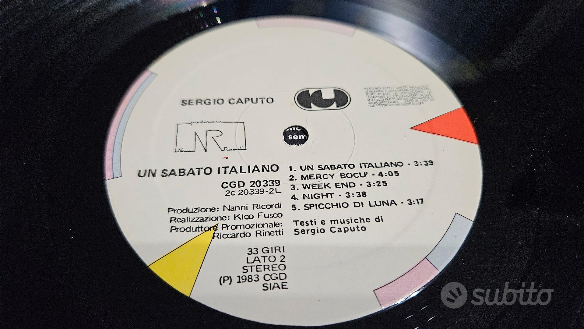 SERGIO CAPUTO - UN SABATO ITALIANO - LP GATEFOLD VINILE NUOVO