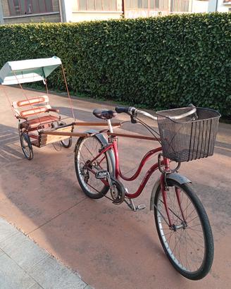 bicicletta con carrettino