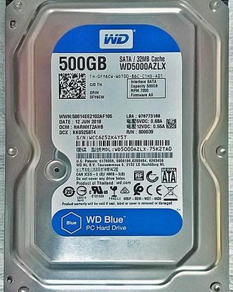 Hard Disk 500 G WESTERN DIGITAL S_Ata - Pc fisso