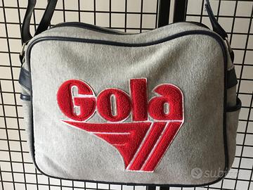 Borsa gola grigia scritta rossa nuova unisex