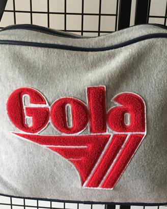 Borsa gola grigia scritta rossa nuova unisex