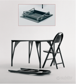 Tavolo Trac + 6 sedie Tric - design A. Castiglioni