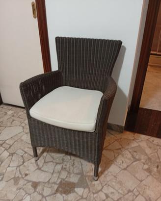 Coppia poltrone in rattan sintetico