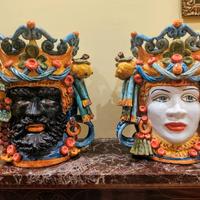 teste di moro di ceramica Caltagirone 53x43