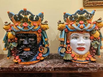 teste di moro di ceramica Caltagirone 53x43