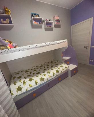 cameretta letto armadio scrivania 