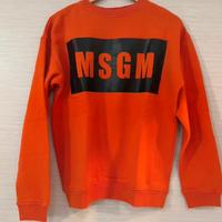 Felpa arancione MSGM (Milano) taglia M 100% cotone