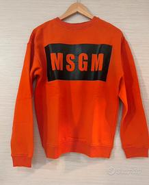 Felpa arancione MSGM (Milano) taglia M 100% cotone