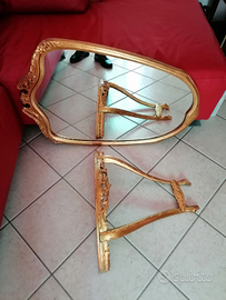 Set consolle specchio epoca mecca oro