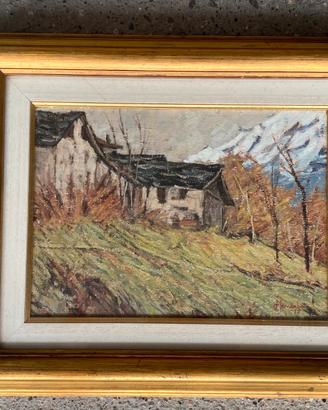 Dipinto Autunno in Valtrompia Dario Manerba 1977