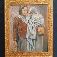 Giovanni Parlato , dipinto olio su cartoncino 