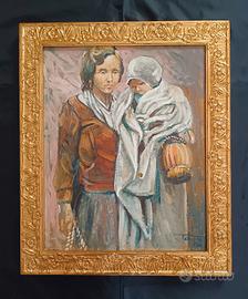 Giovanni Parlato , dipinto olio su cartoncino 