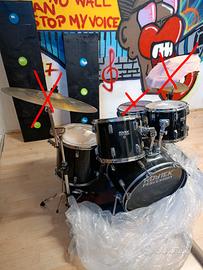 Batteria Roytek, grancassa, 3 Tom e pedale