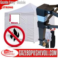 Gazebo 2x2 professionale pvc certificato bianco