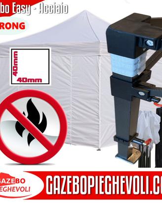 Gazebo 2x2 professionale pvc certificato bianco