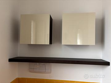 Armadietti legno wenge, anta laccata lucida NUOVI