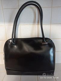 BORSA MAZZINI FIRENZE IN VERA PELLE NERA