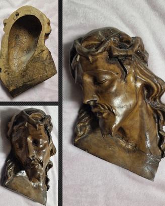 Busto cristo in legno,si spedizione 