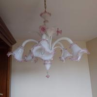 Lampadario stile vetro murano