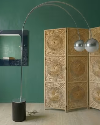 LAMPADA AD ARCO ANNI 70 CON DOPPIA LUCE