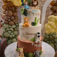Torta tema safari per compleanni 