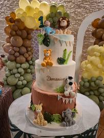 Torta tema safari per compleanni 