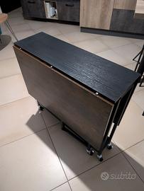 Tavolo a ribalta - console pieghevole con ruote