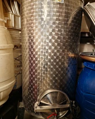 Serbatoio botte inox 500L semprepieno per vino

