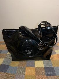 Borsa armani 2024 vernice nera