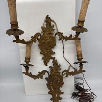 Due applique ottone bronzato