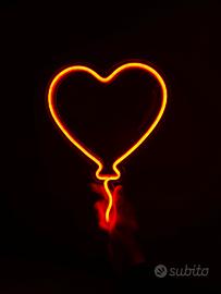 Cuore palloncino lampada led neon