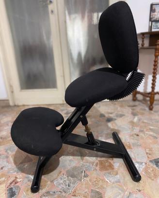 Cinius Sedia ergonomica con schienale, Nera