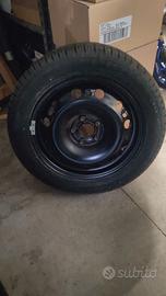Ruotino 195x55r15 nuovo con cerchio in ferro
