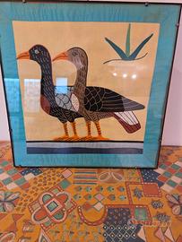 quadro grande artigianato etnico vintage 