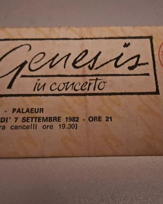 Biglietto OMAGGIO concerto GENESS Roma 7 Sett.82.