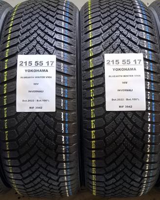 4 GOMME 215 55 17 YOKOHAMA 100% INV RIF3942