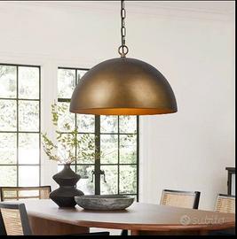 Lampada a sospensione Wabi-Sabi in ottone anticato