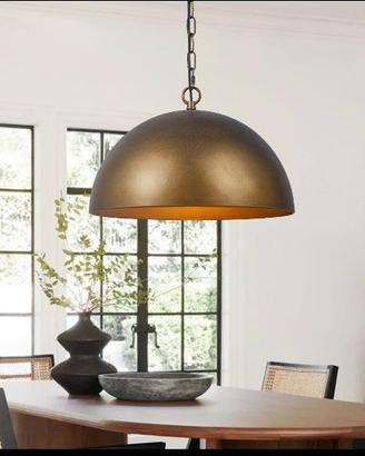 Lampada a sospensione Wabi-Sabi in ottone anticato
