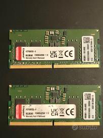 RAM  Kingstone SoDimm 16gb (2x8) 5600 MHz