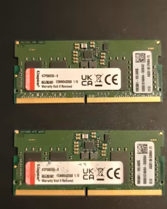 RAM  Kingstone SoDimm 16gb (2x8) 5600 MHz