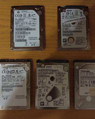 Hard disk 2.5" per notebook 250/500 GB