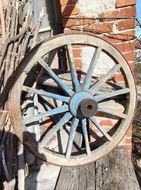 Ruote carro in legno e ferro