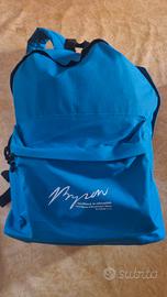 zaino in tessuto impermeabile azzurro