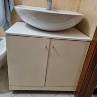 Mobiletto bagno per lavabo sospeso.