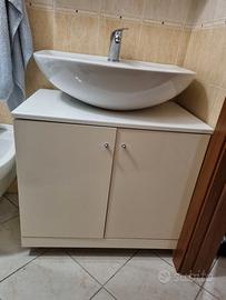 Mobiletto bagno per lavabo sospeso.