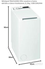 Lavatrice whirlpool 6kg carica alta