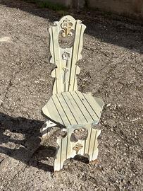 Sedia stile tirolese anni 70/80