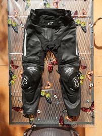 pantaloni moto 50 alpinestars in pelle come NUOVI