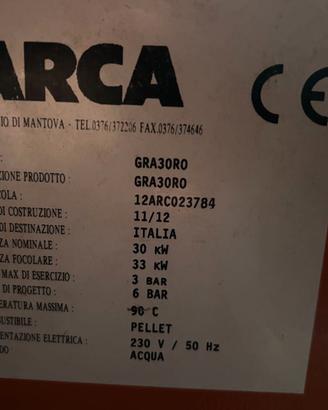 Caldaia a Pellet Arca Granola 30 RO (30 kW)