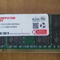 Banco memoria portatile 2GB PC2-5300 DDR2 667Mhz